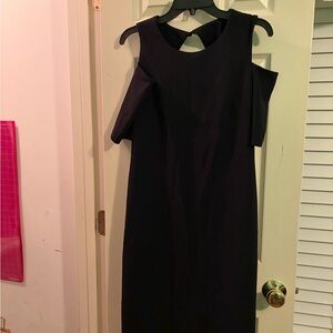 Black Cold-Shoulder Women’s Dress